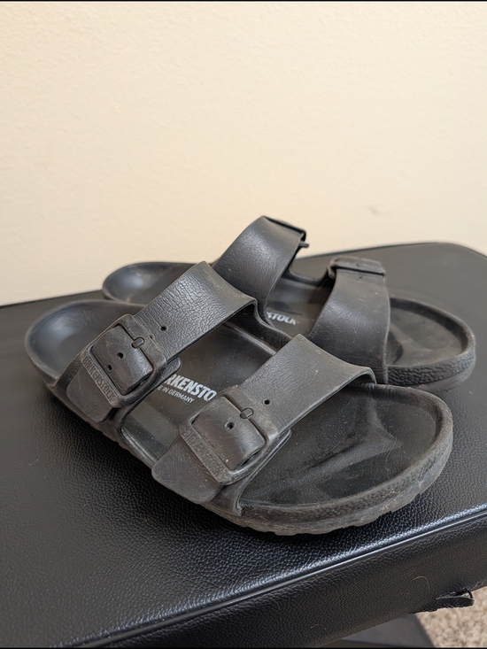 Birkenstock Shoes - Birkenstock Arizona EVA Black Two Strap Slide Sandals EU 39 Womens 8